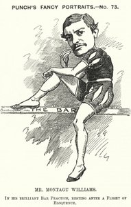 Montagu Williams, English teacher, soldier, actor, playwright, barrister and magistrate