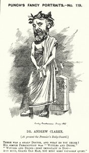 Sir Andrew Clarke, British doctor, physician to William Ewart Gladstone by Edward Linley (after) Sambourne