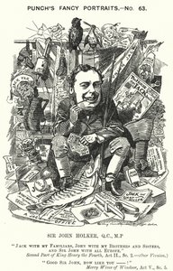 Sir John Holker, English Lawyer and Politician (engraving) by Edward Linley (after) Sambourne