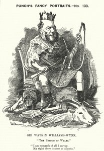 Sir Watkin Williams-Wynn, 6th Baronet, Welsh Conservative politician by Edward Linley (after) Sambourne