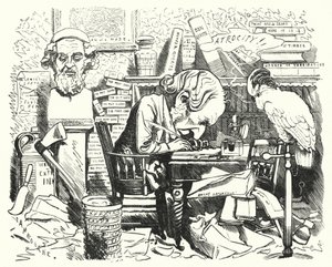 Writer at Work in His Study (engraving)