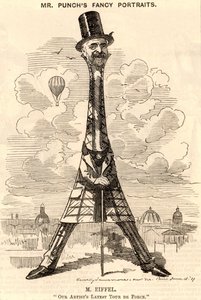 Caricature of Gustave Eiffel