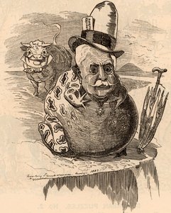 Cartoon of Ferdinand de Lesseps by Edward Linley Sambourne