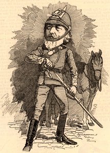 Frederick Lord Leighton in military uniform by Edward Linley Sambourne