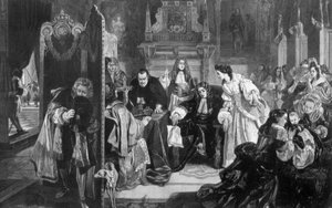 King James II Receiving News of the Landing of the Prince of Orange by Edward Matthew Ward