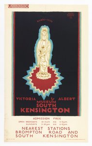 Poster, Victoria and Albert Museum, for London Underground, 1921 by Edward McKnight Kauffer