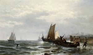 Newcastle on the Delaware by Edward Moran