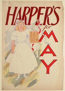 Girl in White with Maypole, May Harper