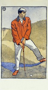 June/July, Detail from 1931 Golfing Calendar by Edward Penfield