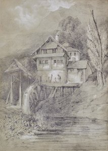 Landscape with Watermill by Edward Pretty