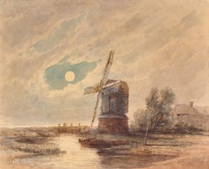Landscape with Windmill by Edward Pretty
