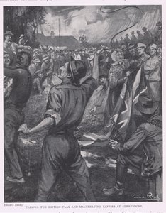 Tearing Down the British Flag and Maltreating Kaffirs at Klerksdorp by Edward Read