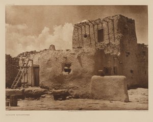 Paguate Watchtower by Edward S. Curtis