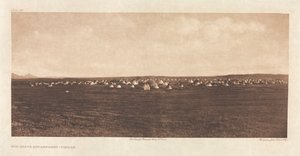Portfolio VI, Plate 192: Sun Dance Encampment--Piegan by Edward S. Curtis