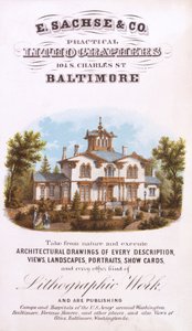 E. Sachse und Co., Practical Lithographers, 104 S. Charles St., Baltimore by Edward Sachse