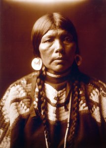 Indian woman The wife of Ow High, c. 1905, photo Edward S. Curtis by Edward Sheriff Curtis