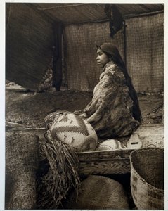 American Indians: A Young Indian Girl, Daughter of Chief of the Skokomish Tribe by Edward Sheriff Curtis