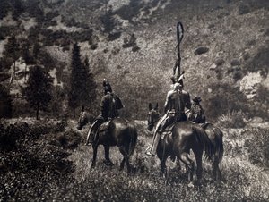 Indians of America of the Apsaroke tribe in the black canyon, United States by Edward Sheriff Curtis
