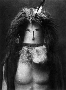 Navajo Indian Dressed Up as Goddess Haschebaad