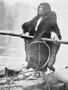Nootka Indian with Whaler Harpoon, c.1900