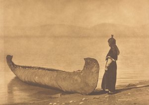 On the Shore of the Lake - Kutenai, 1910 by Edward Sheriff Curtis