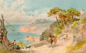 Coast Road near Soller, Majorca by Edward Theodore Compton