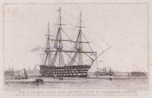 HMS Victory, First Rate by Edward William (after) Cooke