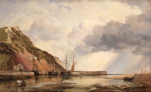 Axmouth Harbour, Devon, Low Water by Edward William Cooke