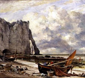 Etretat, Beach with Arch by Edward William Cooke