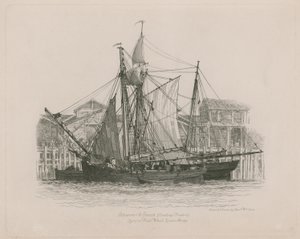 Schooner and Smack lying at Fresh Wharf
