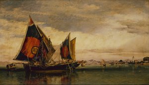 The Venetian Lagoon with Fishing Boats by Edward William Cooke