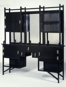 A William Watt ebonised side cabinet by Edward William Godwin