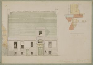 Front Elevation of House for J.A.M. Whistler Esq, Tite Street, Chelsea by Edward William Godwin