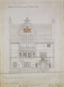 Working Drawing for House and Studio for F. Miles Esq, Tite Street, Chelsea by Edward William Godwin