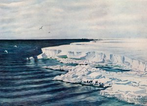The Great Ice Barrier, Looking East from Cape Crozier, 4 January 1911 by Charles Edward Wilson