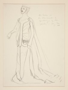 A Lady, Costume Sketch for Henry Irving by Edwin Austin Abbey