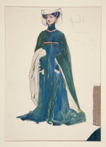 A Lady, Costume Sketch for Henry Irving by Edwin Austin Abbey
