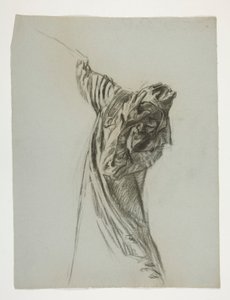 Figure study for King Arthur by Edwin Austin Abbey