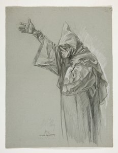 Figure study for King Arthur by Edwin Austin Abbey