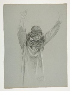 Figure Study for King Arthur by Edwin Austin Abbey