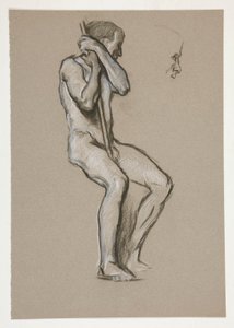 Figure study for The Spirit of Vulcan, Genius of the Workers in Iron and Steel, capitol rotunda, Harrisburg, Pennsylvania