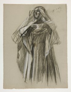 Figure study for the Infant Galahad, from The Quest of the Holy Grail by Edwin Austin Abbey