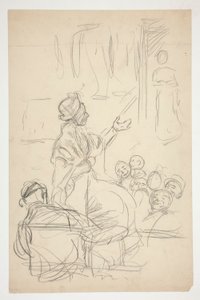 Group of Figures - (unidentified illustration) by Edwin Austin Abbey