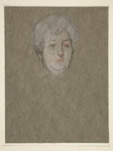 Head of elderly woman for Coronation of Edward VII by Edwin Austin Abbey