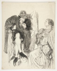 King Louis XI - Act III, Scene III, King Henry VI (Part III) by Edwin Austin Abbey