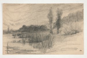 Landscape by Water by Edwin Austin Abbey