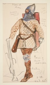 Man of Arms, Costume Sketch for Henry Irving by Edwin Austin Abbey