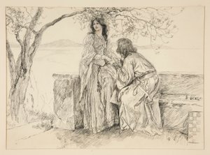 Miranda and Ferdinand, illustration for Act V, Scene i, The Tempest by Edwin Austin Abbey