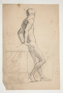 Nude Male Figure Study, Life Class by Edwin Austin Abbey