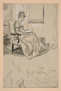 Portrait of Mrs. Abbey, reading